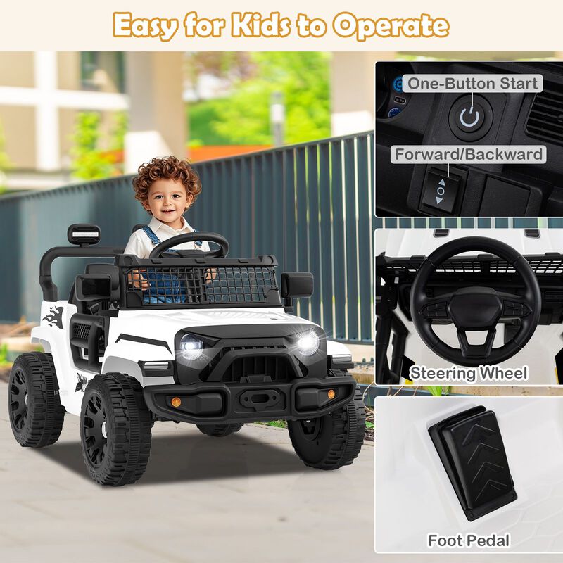 12V Battery Powered Kids Ride-On Truck Vehicle for Outdoor Play image number 4