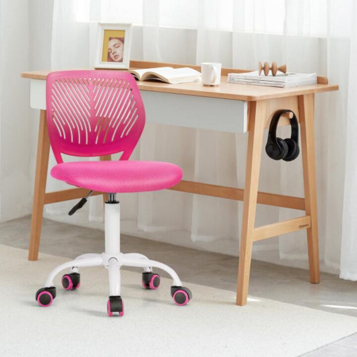 Adjustable Office Task Desk Chair, Armless Design for Comfortable Workspace