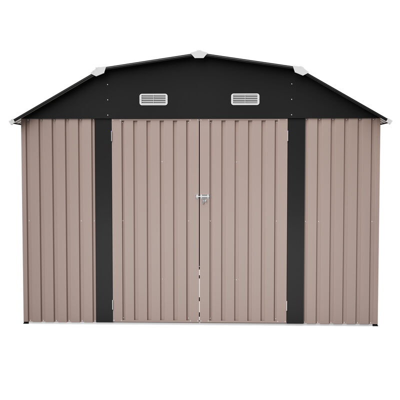 Metal Outdoor Storage Shed with Floor Frame Kit Tool Shed Heavy Duty image number 0