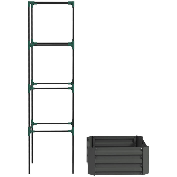 Hivvago Elevated Garden Bed with Integrated Vine Support