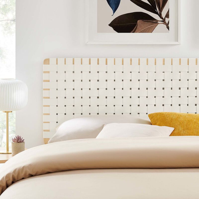 Sparta Weave Vegan Leather King Headboard image number 7