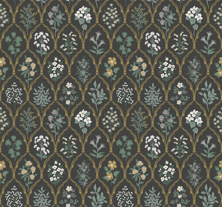 Hawthorne Black & Cream Wallpaper