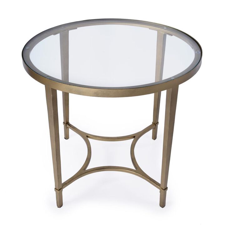 Butler Specialty Company Monica Oval End Table, Gold