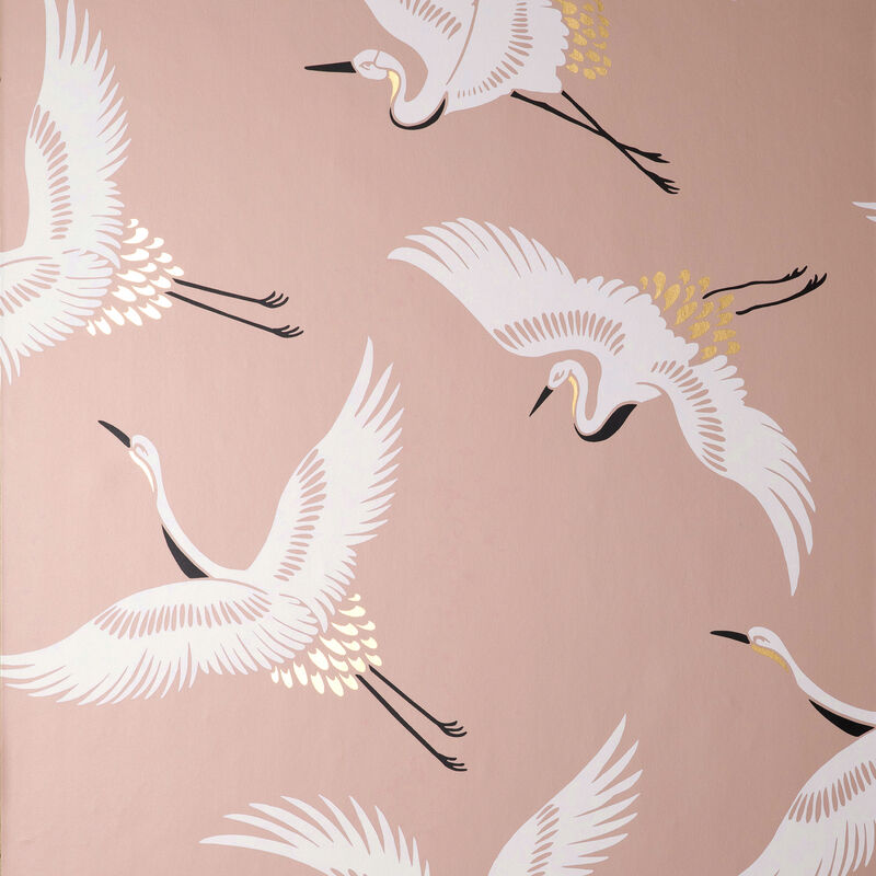 Cosette Blush Cranes Wallpaper image number 0