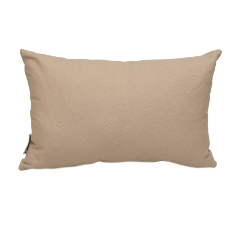 HomeRoots 12" X 18" Beige Cotton Lumbar Throw Pillow image number 0