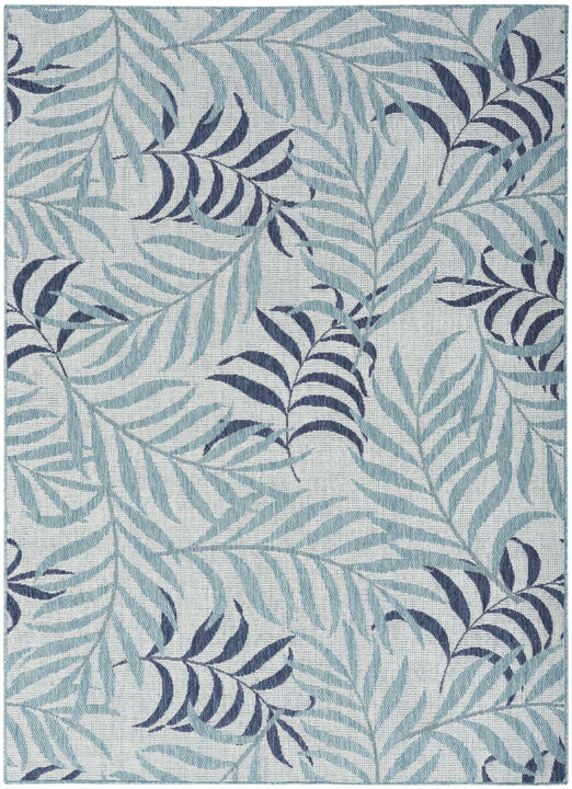 HomeRoots Palm Leaf Indoor Outdoor Area Rug