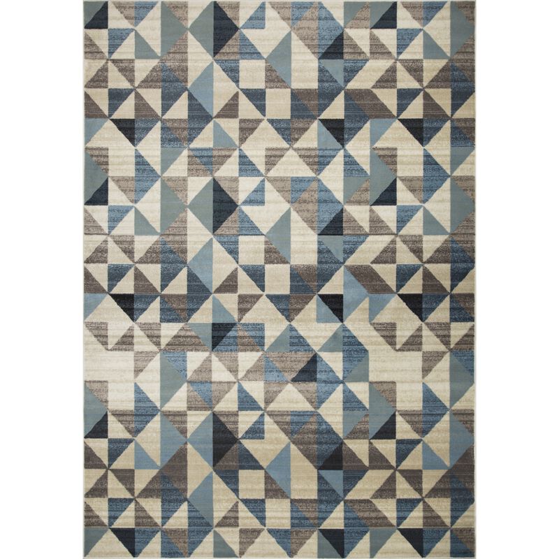 Heritage 9365 Blue/Grey Scope Area Rug, Size - 3'3 x 4'11