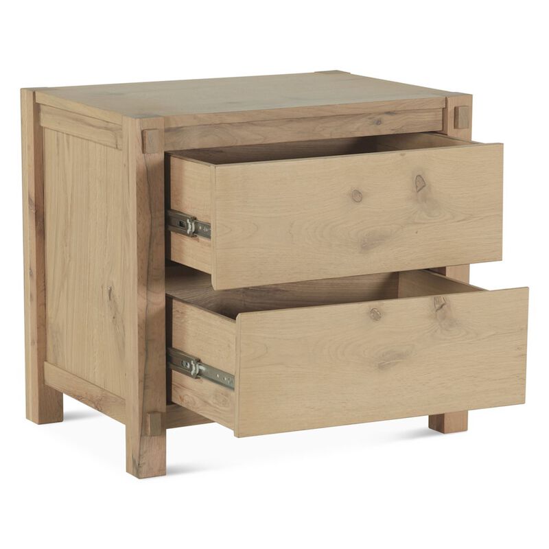 World Interiors Alpine Nightstand in Distressed Oak