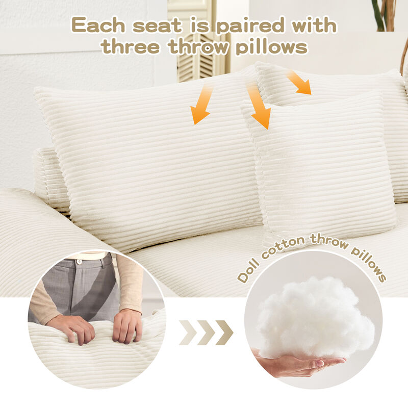 Meksik Oversized Cloud U‑Shape Modular Sectional Sofa image number 3