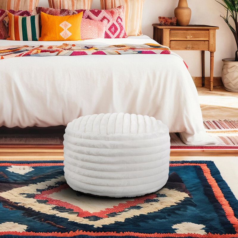 Howard Elliott Short Pouf Shar Pei White image number 8
