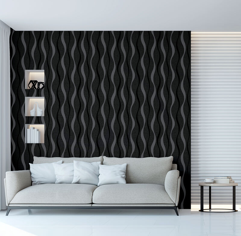 Tazz Black Ribbons Wallpaper image number 3