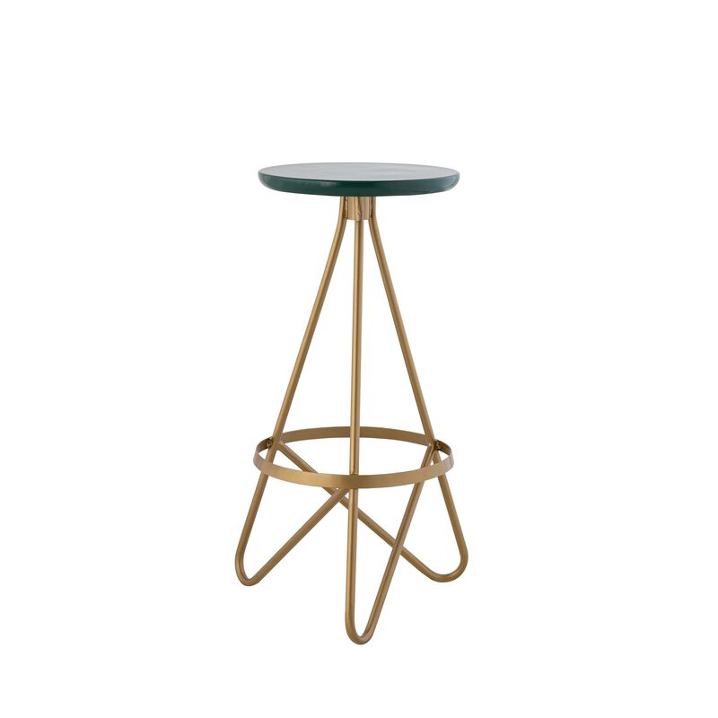 Spiroa Modern Industrial Metal Backless Circular Bar Stool
