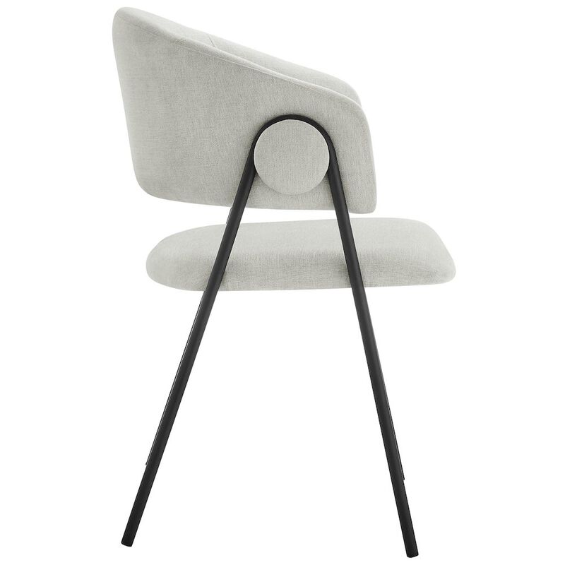 Nella Upholstered Heathered Chenille Dining Chairs Set of 2 image number 4