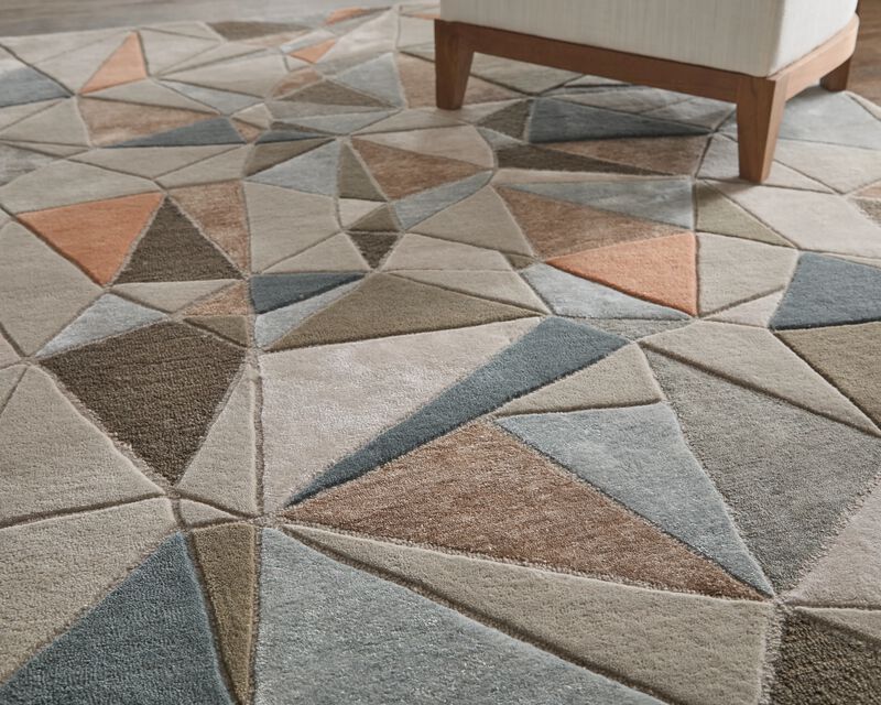 Maridian 8A69F Gray/Multi 5' x 8' Rug image number 1