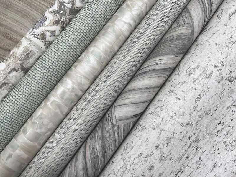 Ecaustic Tile Grey Peel & Stick Wallpaper (Double Roll) image number 7