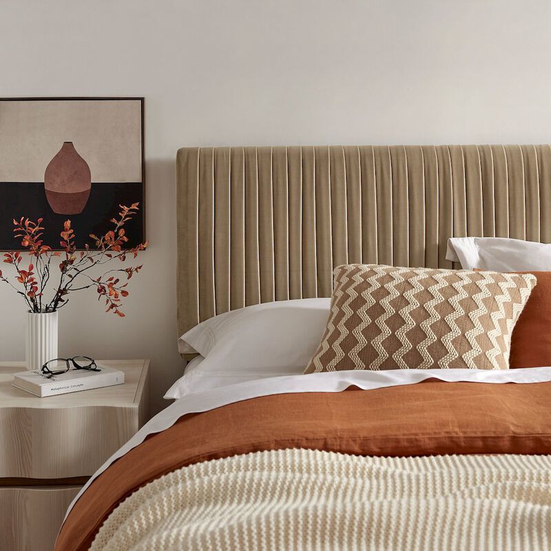 Eloise Stain-Resistant Performance Velvet Full Headboard image number 7