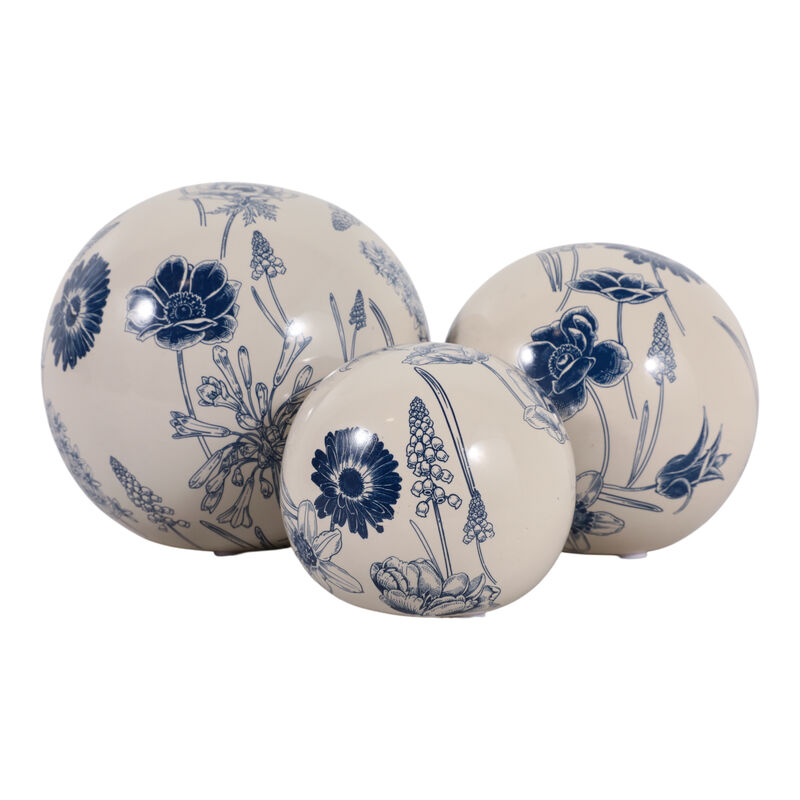 S/3 4/5/6" Floral Orbs image number 3