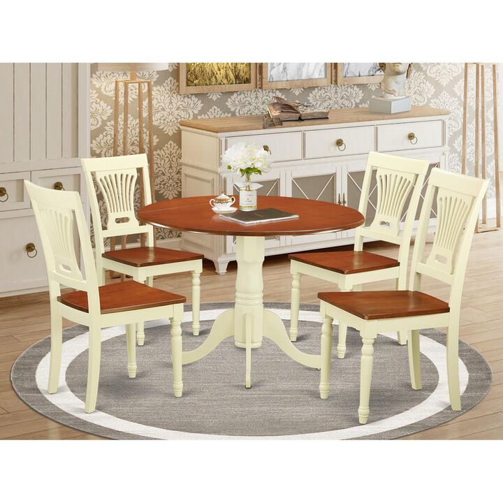 5 PC small Dining set-Dining Table and 4 Dining Chairs