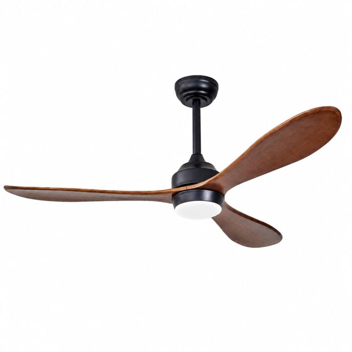 ELEMENT ACE 52 Inch Quiet Reversible DC Motor Ceiling Fan with Lights and Remote Control, 6 Speed Levels for Patio, Living Room, Bedroom, Hallway and Farmhouse Use