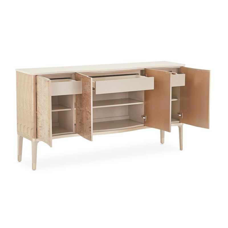 Starlight Canyon Home Elegant Blush Sideboard Buffet Cabinet with Storage and Bar Cabinet Use image number 2
