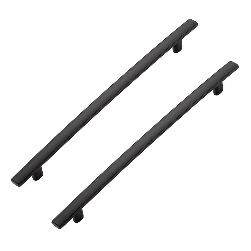 Ravinte Decor 5 Pack Cabinet Handles 7.5"" Hole Center - Curved Cabinet Pulls Black Drawer Pulls for Kitchen Cabinet Cupboard So