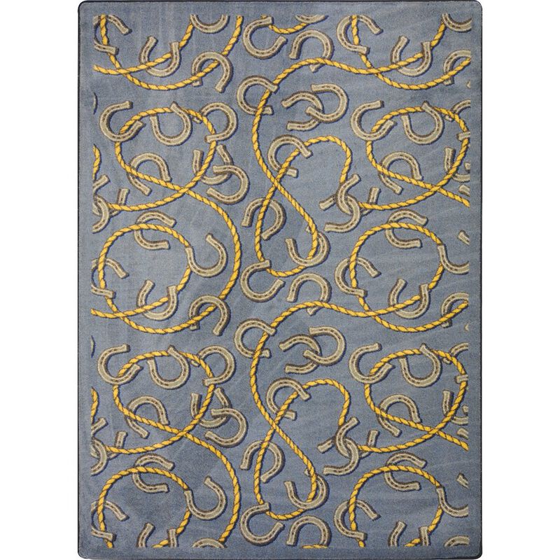 Joy Carpets Kaleidoscope Rodeo 3'10 x 5'4 Area Rug in Color Chocolate