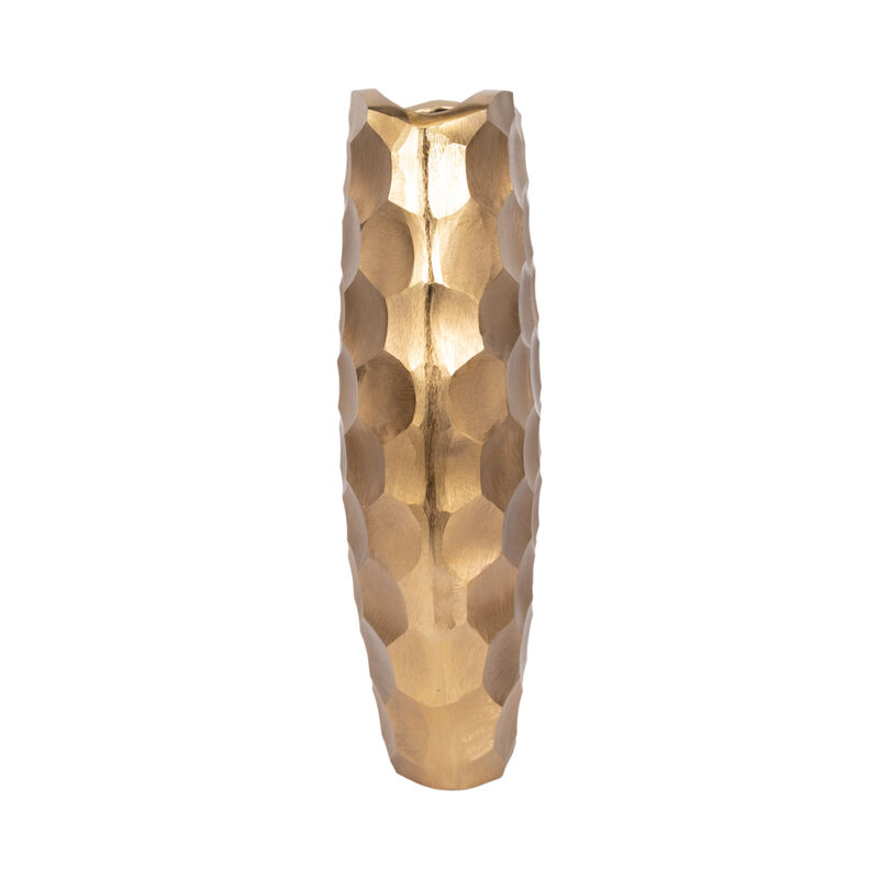 Metal 24" Honeycomb Vase, Gold image number 3