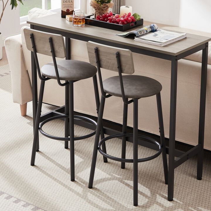 Warwem Industrial Height Bar Table Set