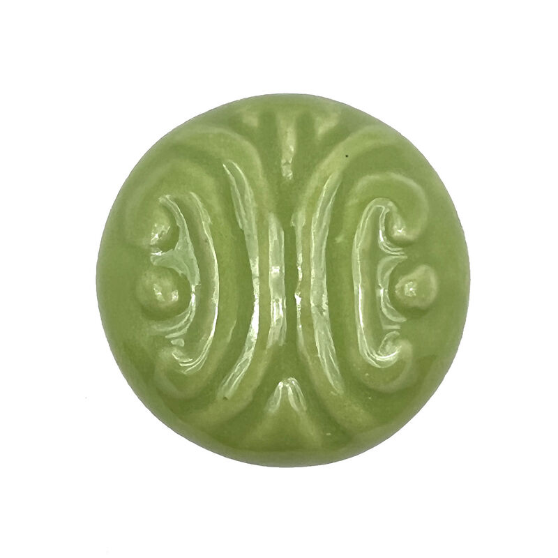 HomeRoots Set of Six Green Mushroom Knob Embossed Ceramic Drawer Pull Knobs image number 0