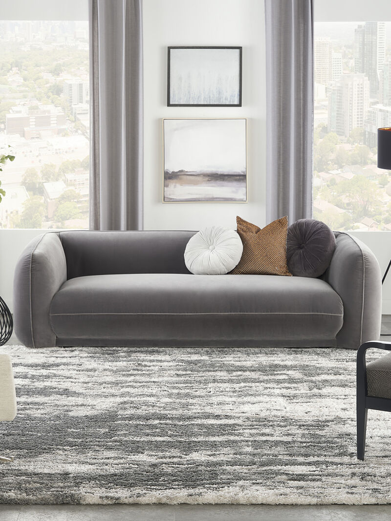 Dreamy Shag DRS02 Charcoal/Ivory 9' x 12' Rug