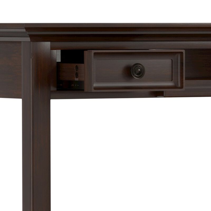 Simpli Home Amherst Solid Wood Desk In Russet Brown