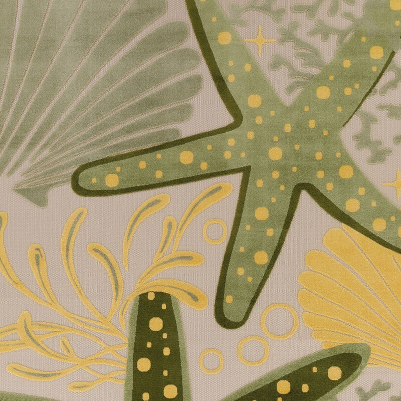 HomeRoots 10' X 14' Ivory Green Yellow Blue And Dark Green Starfish Indoor Outdoor Area Rug image number 4