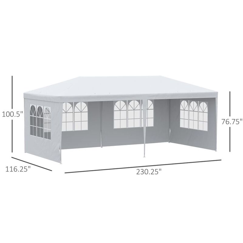 Hivvago 20x10 Outdoor Party Tent with Window Sidewalls image number 2