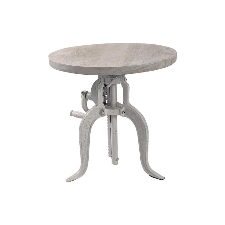 Carolina Living Regan Adjustable Accent Table - Whitewash