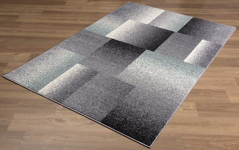 Rug Branch Riwaq Contemporary Abstract Grey Blue Indoor Area Rug