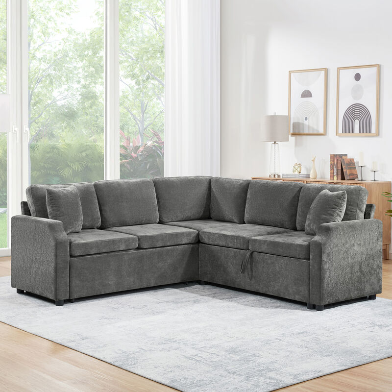 Merax Sectional Sofa Bed L-shaped Sectional