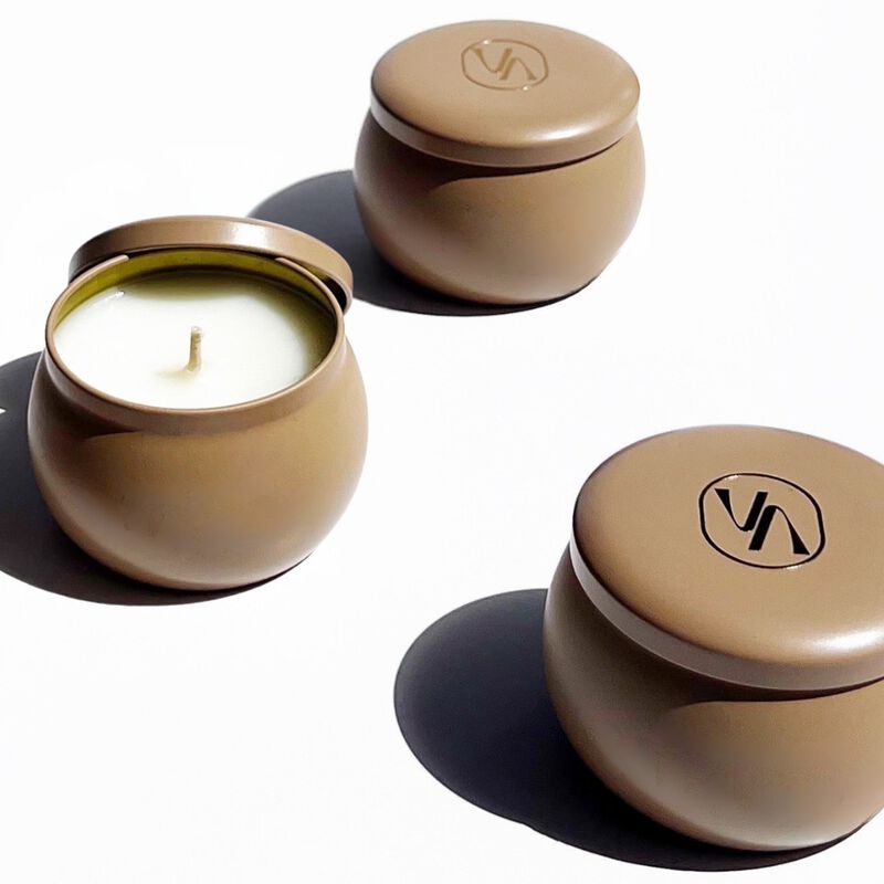 Mini Scented Travel Candle With Cotton Wick In Hinoki Flower image number 3