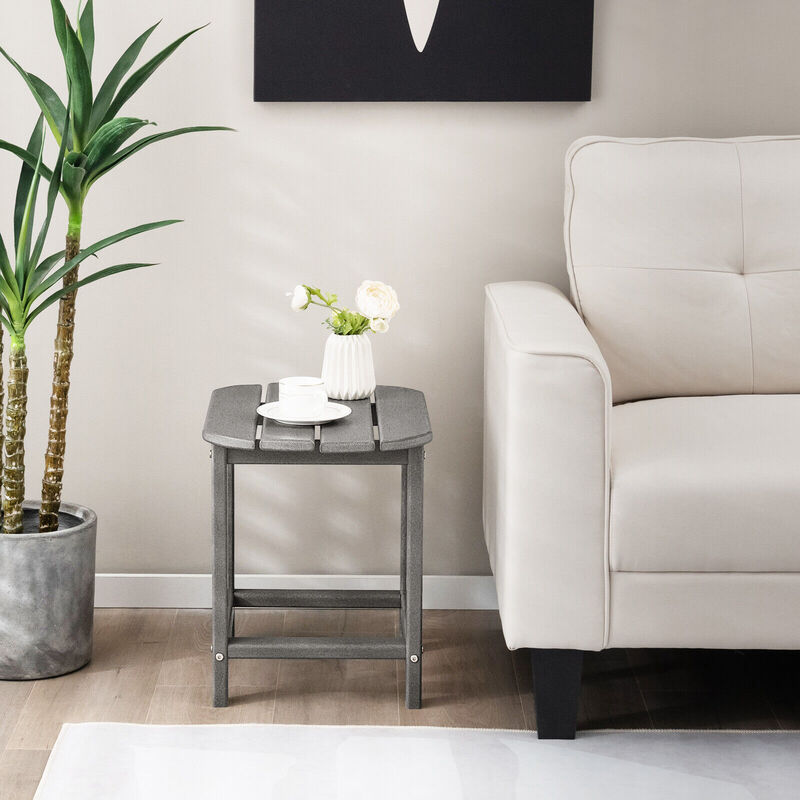 Weather Resistant Side Table for Garden Yard Patio Outdoor Use