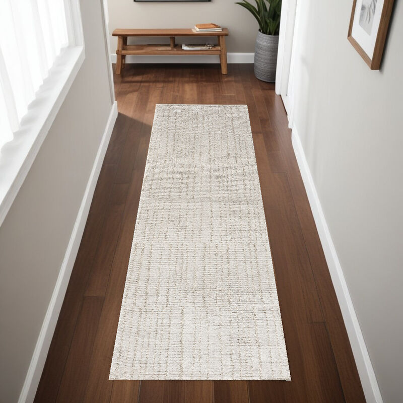 HomeRoots Abstract Runner Rug image number 1