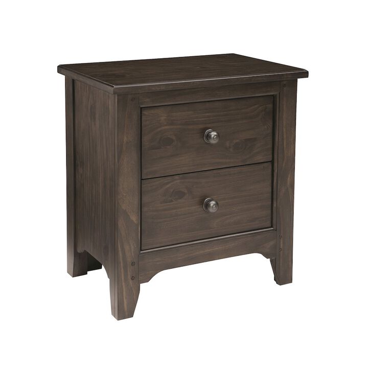 Westwood Design Taylor 2-Drawer Farmhouse Wood Nightstand In River Rock Brown