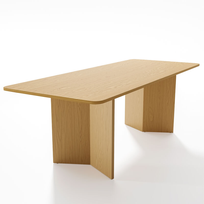 Brix 79V-Shaped Leg Square Wooden Dining Table