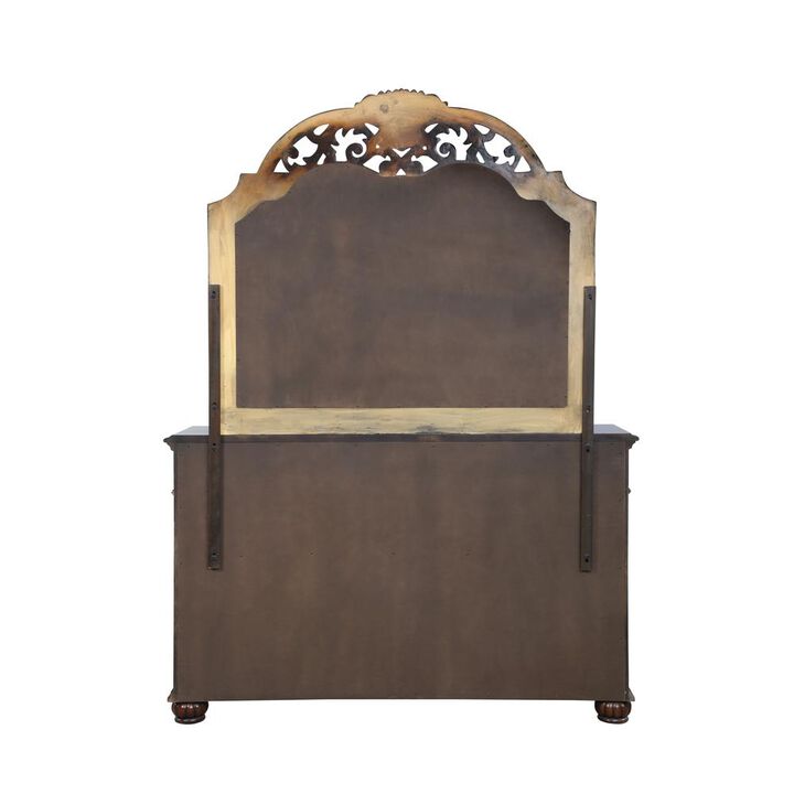 New Classic Furniture Furniture Maximus Solid Wood Dresser in Madeira Brown