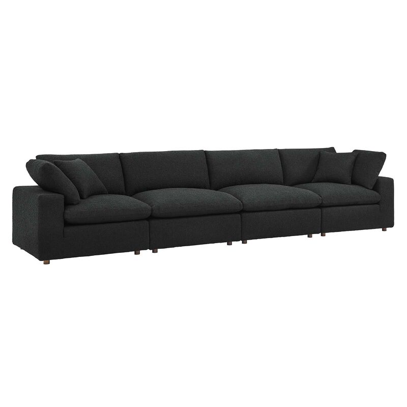Commix Down Filled Overstuffed Boucle Fabric 4-Seater Sofa image number 2