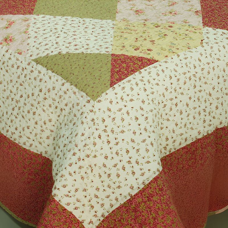 Queen Size Cotton 3-Piece Vermicelli Quilted Printed Quilt Set with Matching Shams image number 3