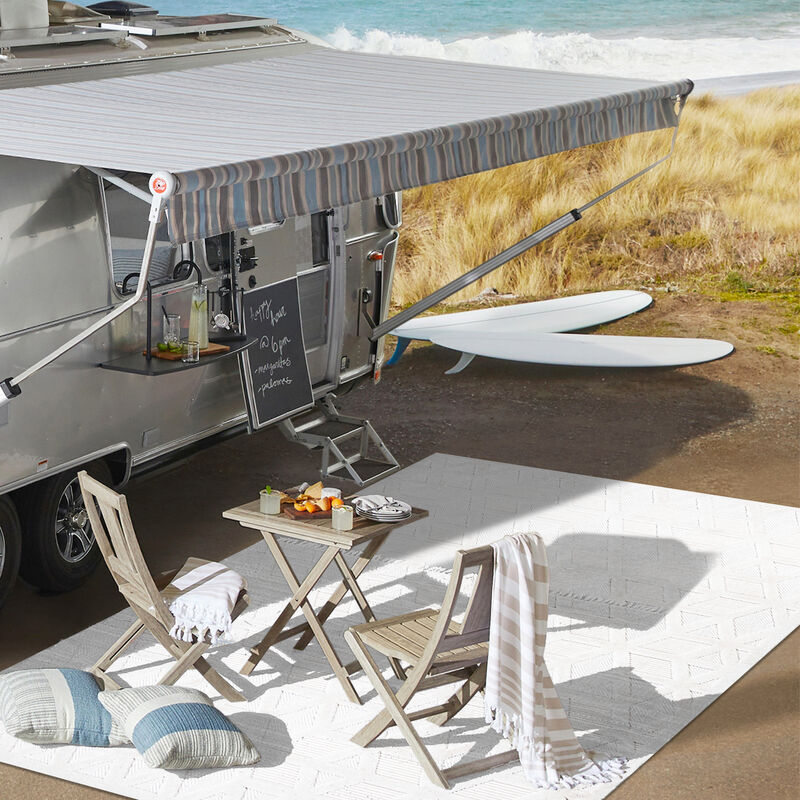 Talaia Neutral Geometric Indoor/Outdoor Area Rug