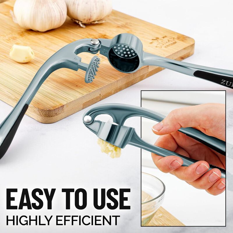 Garlic Press with Soft Easy-Squeeze Ergonomic Handle image number 5