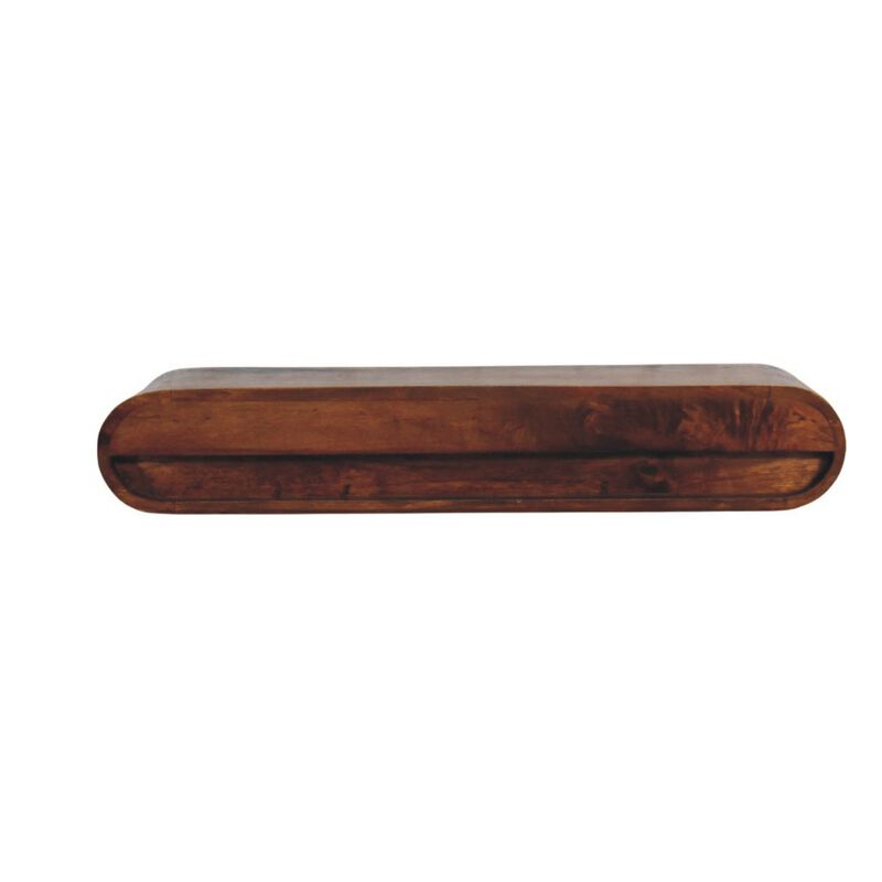 Artisan Furniture Solid Wood Arc Shadow Wall-Mounted Media Console, Brown image number 8
