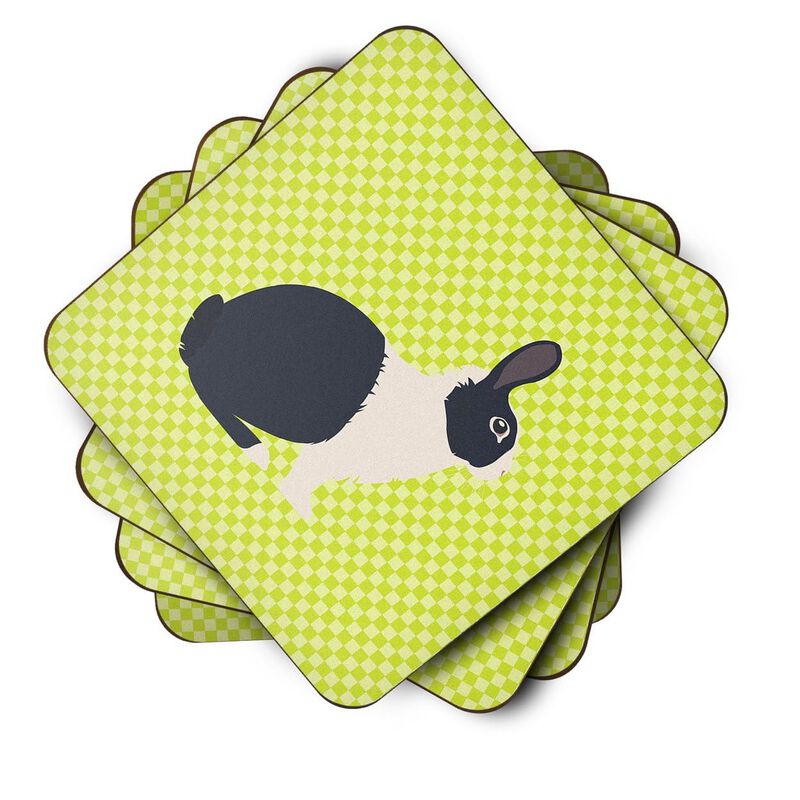 Caroline's Treasures Dutch Rabbit Green Decorative coasters, 3.5, Multicolor