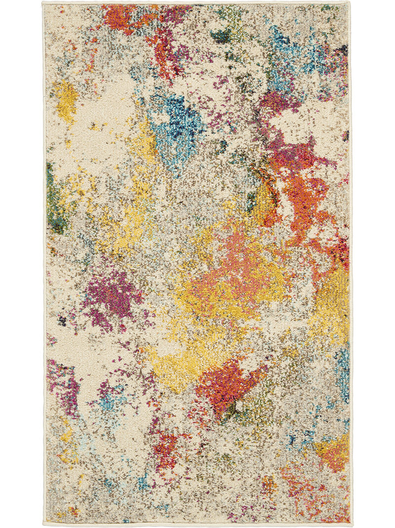 Celestial CES12 Ivory/Multicolor 2'2" x 7'6" Rug