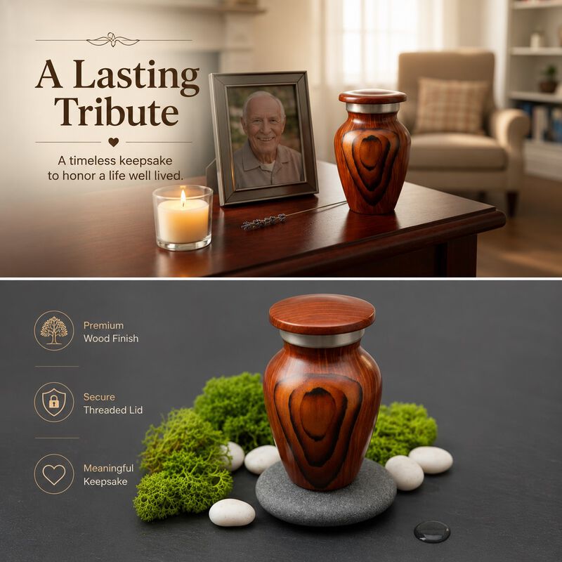 URN Token with Wooden Finish image number 1
